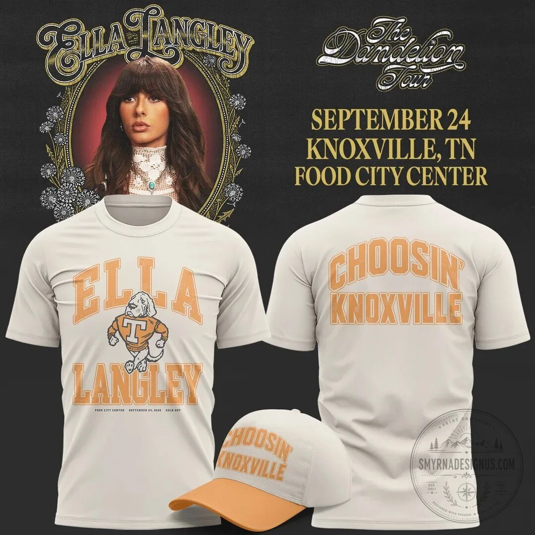 Knoxville Tennessee Volunteers T-Shirt for Ella Langley Dandelion Tour 2026 4 Knoxville Tennessee Volunteers T-Shirt for Ella Langley Dandelion Tour 2026