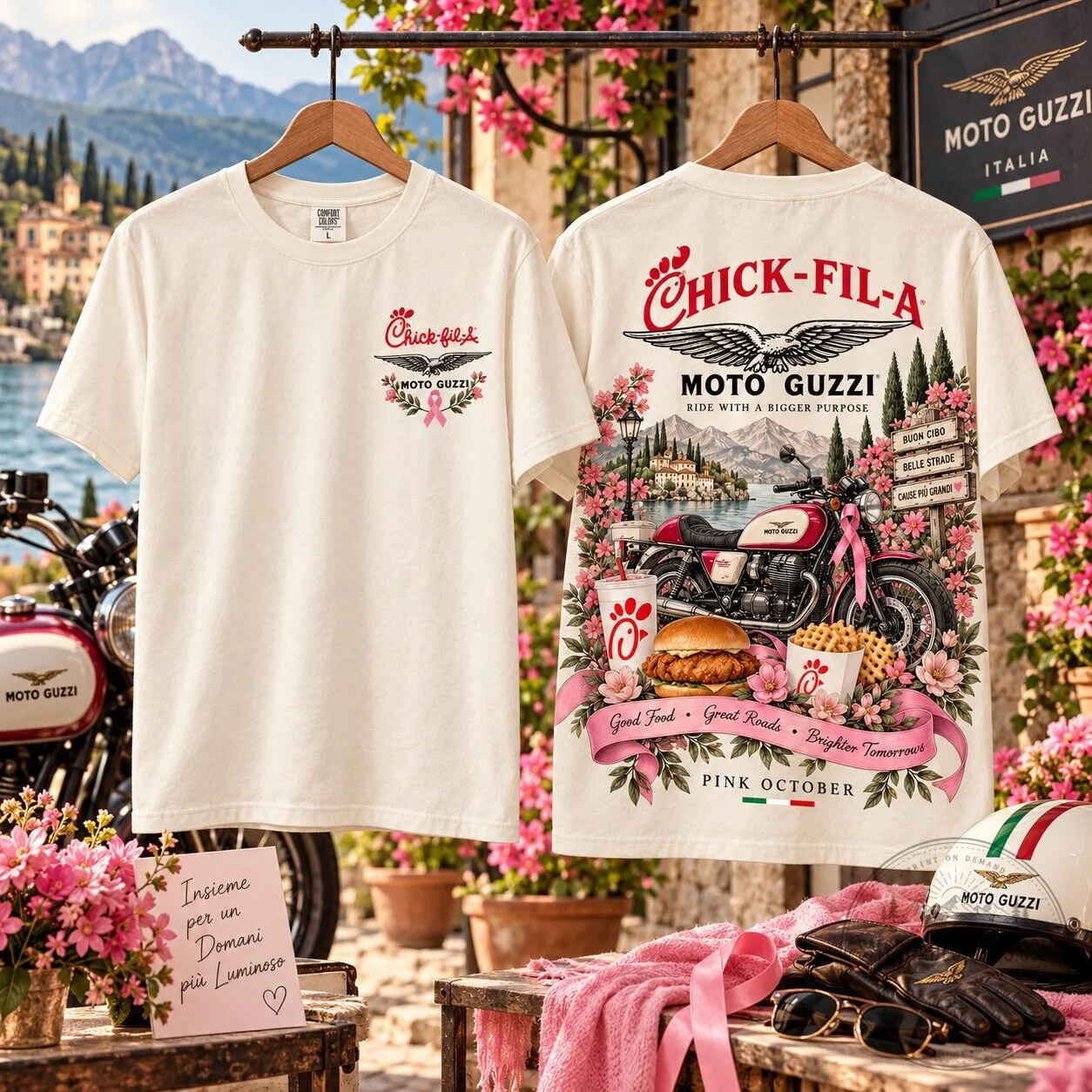 Chick Fil A Pink October Retro Car T-Shirt NTH1 1 Chick Fil A Pink October Retro Car T-Shirt NTH1