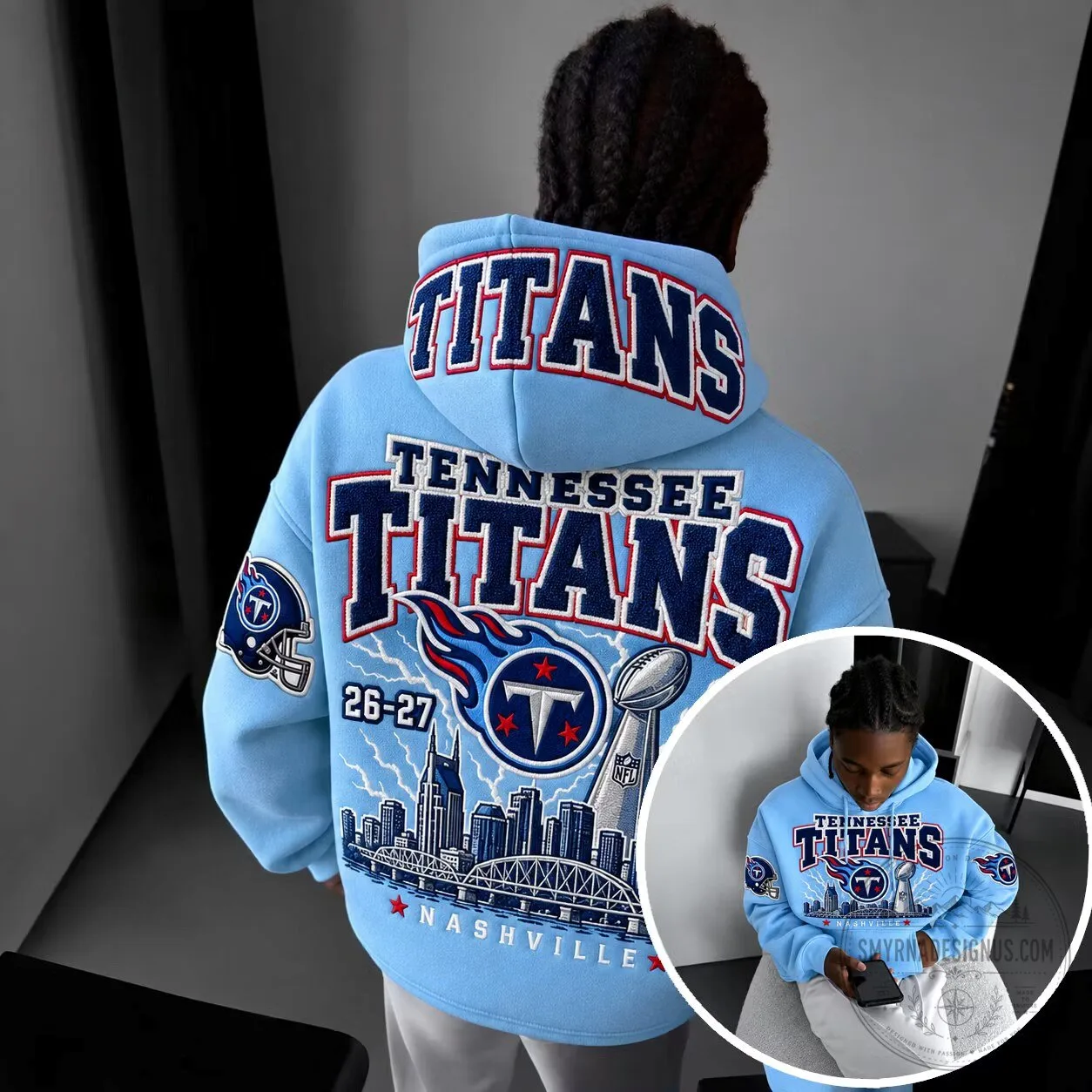Tennessee Titans Super Bowl Champions Light Blue Hoodie
