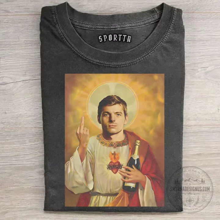 Max Verstappen F1 Champagne Middle Finger Funny T-Shirt