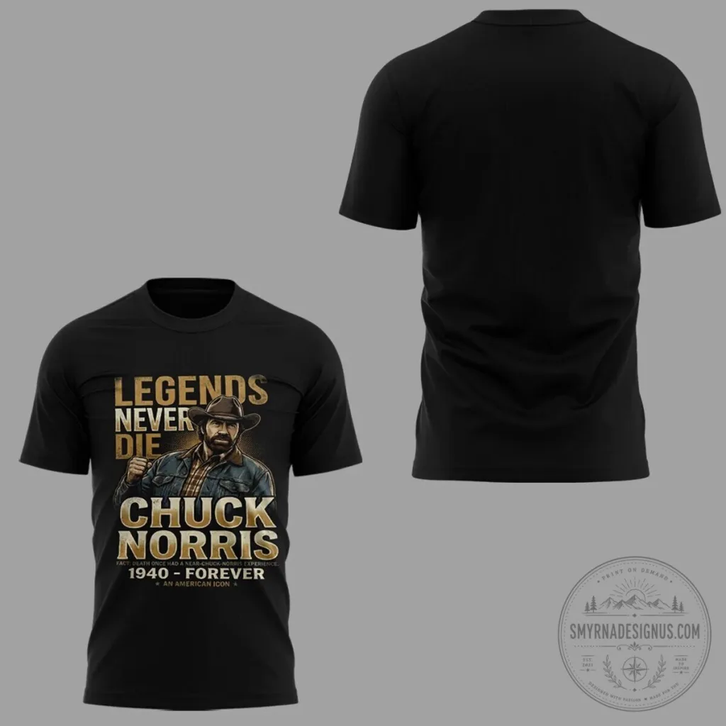 American Icon T-Shirt featuring Chuck Norris Legends Never Die American Icon T-Shirt featuring Chuck Norris: Legends Never Die