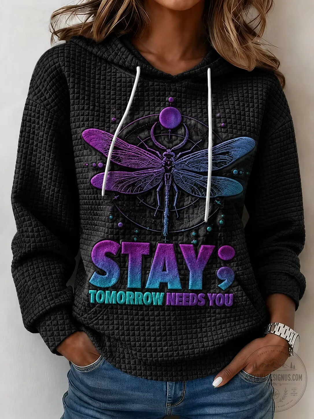 Suicide Prevention Awareness Dragonfly Stay Tomorrow Needs You Hoodie