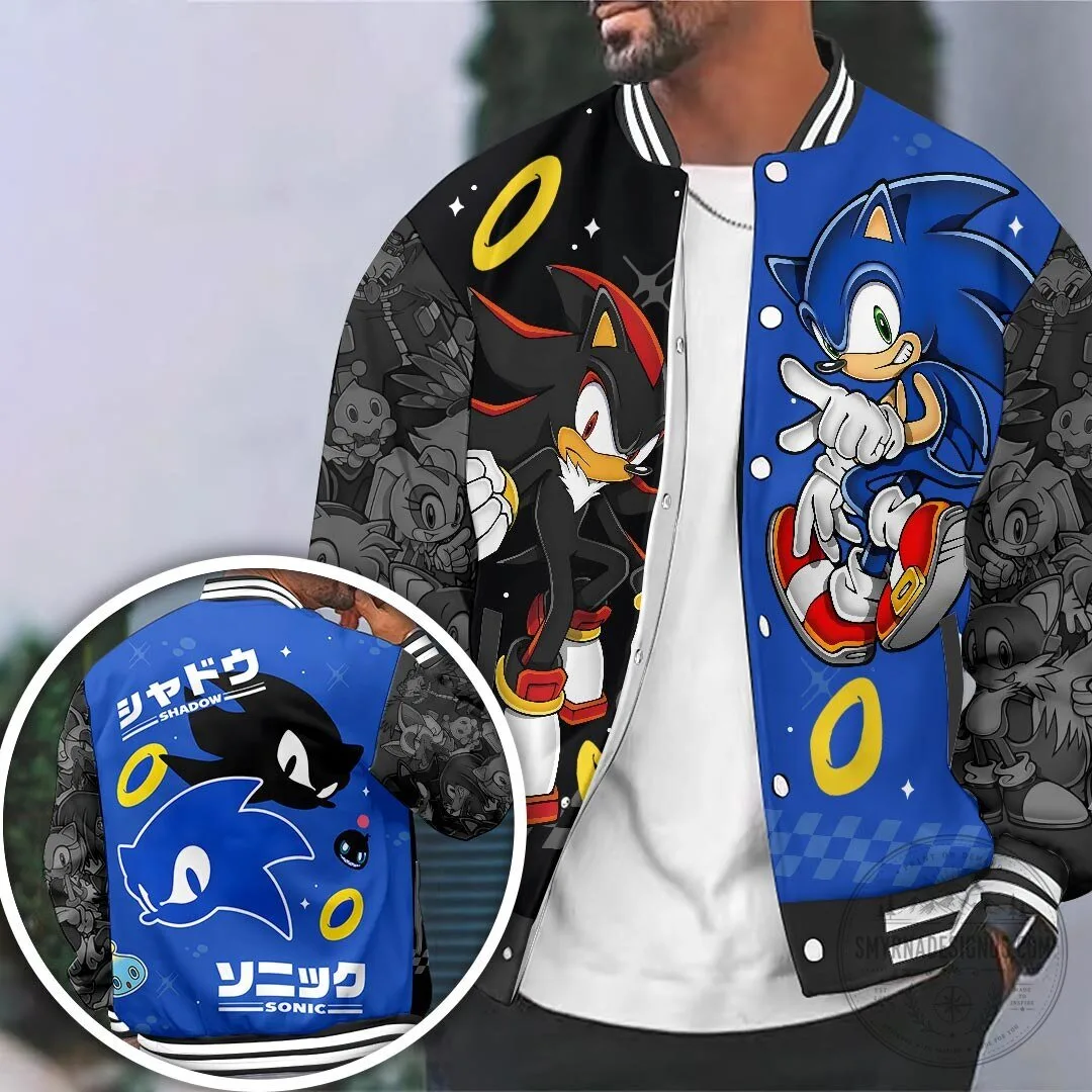 Sonic The Hedgehog And Shadow The Hedgehog Varsity Jacket