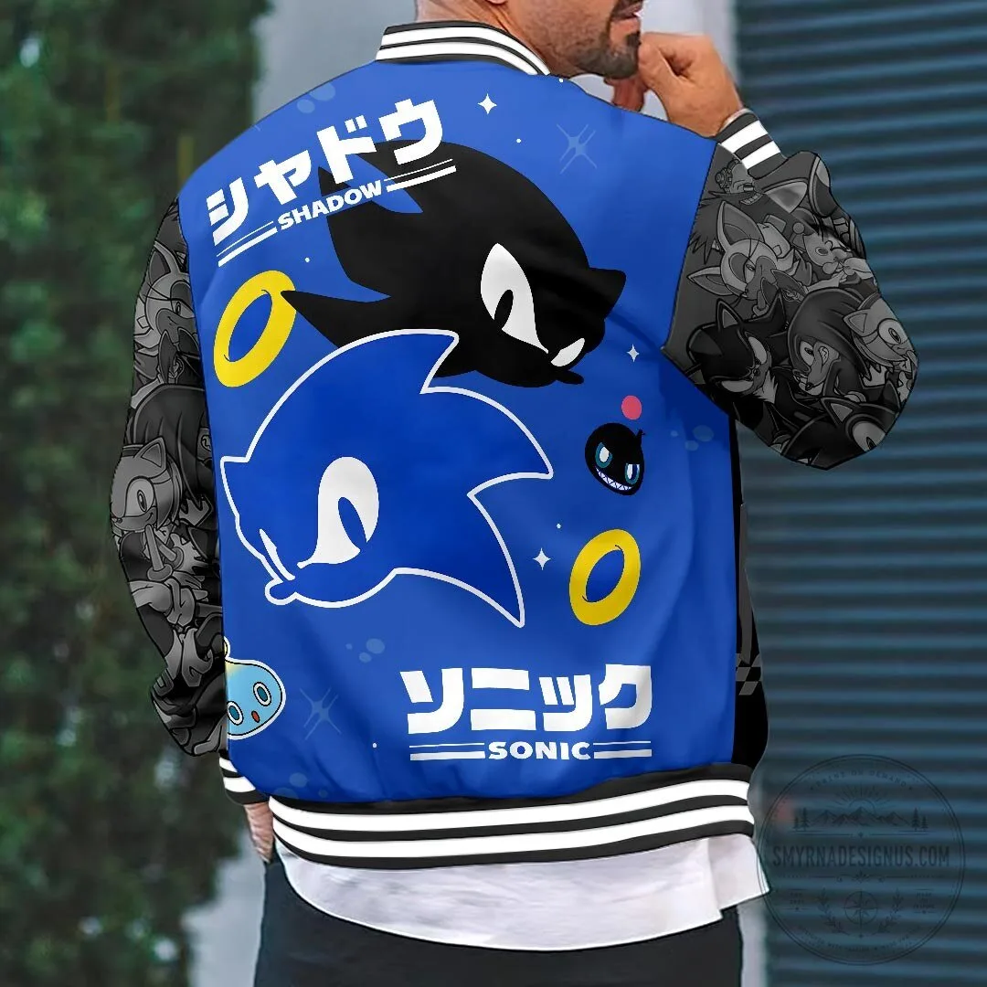 Sonic The Hedgehog And Shadow The Hedgehog Varsity Jacket 5 Sonic The Hedgehog And Shadow The Hedgehog Varsity Jacket