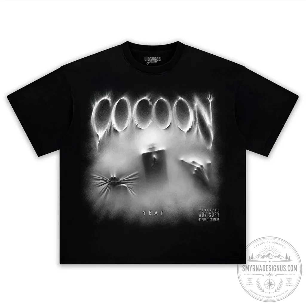 Yeat Cocoon Album Cover Art Black Graphic T-Shirt Yeat Cocoon Album Cover Art Black Graphic T-Shirt