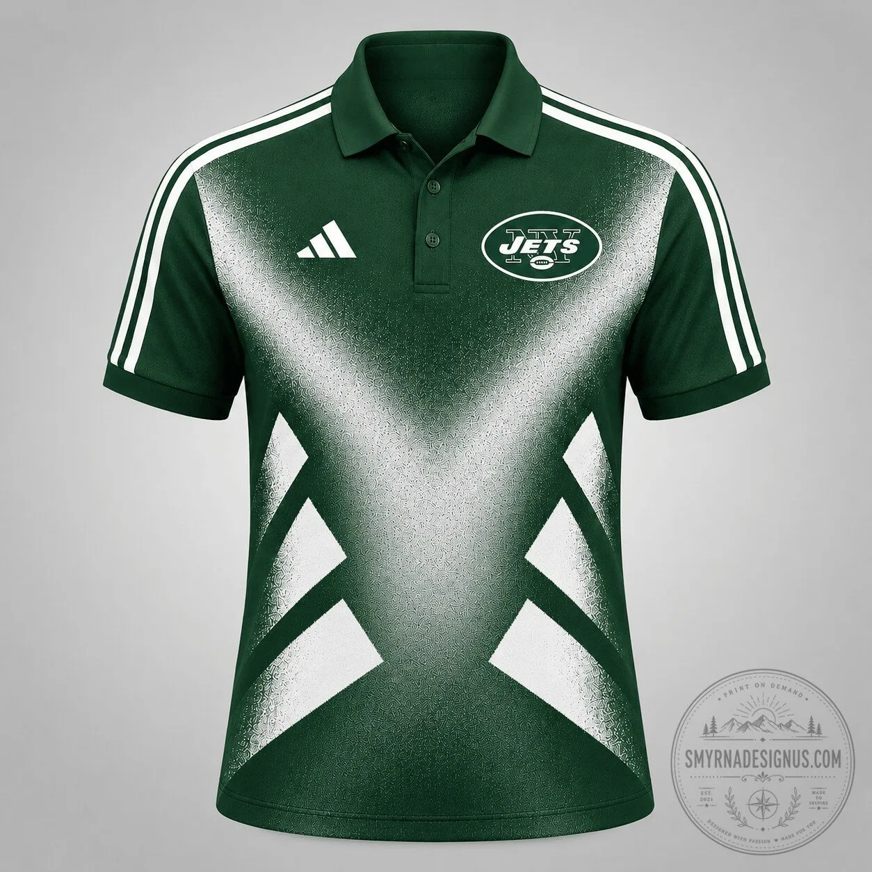 New York Jets National Football League Geometric Pattern Polo Shirt