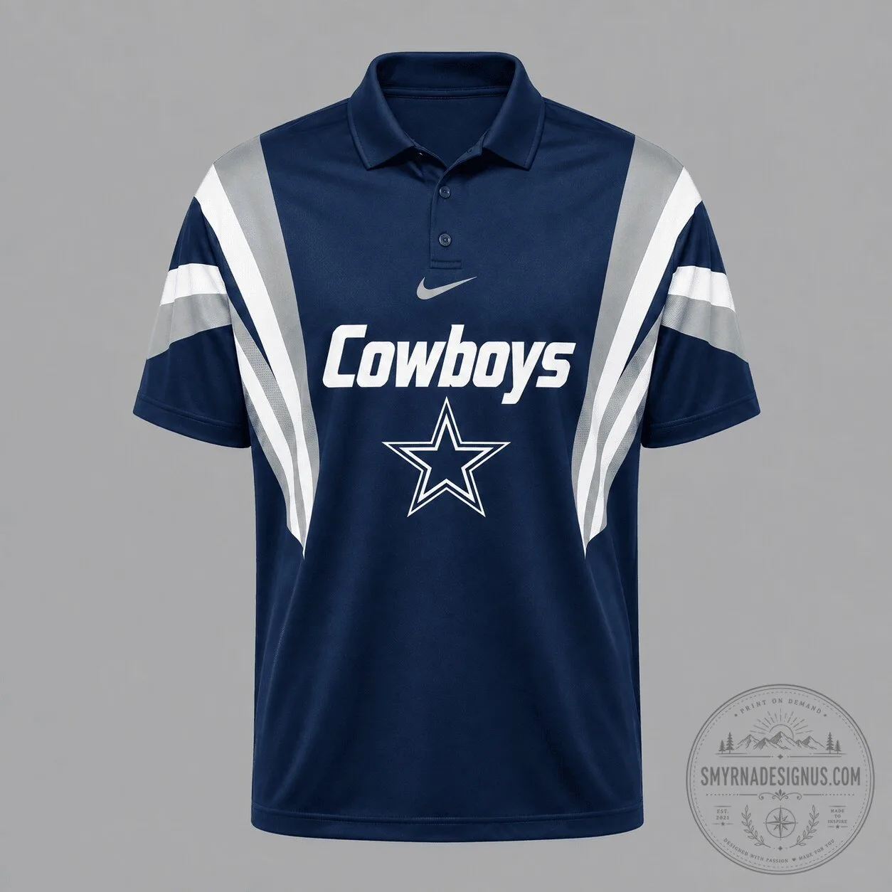 Dallas Cowboys National Football League Team Navy Blue Polo Shirt 1 Dallas Cowboys National Football League Team Navy Blue Polo Shirt