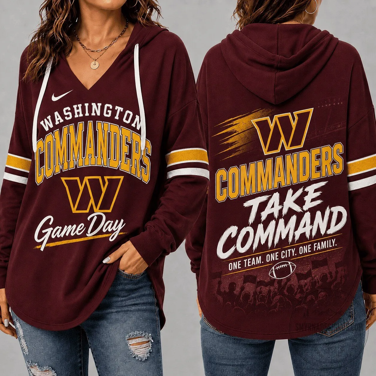 Washington Commanders Game Day Take Command Football Team Hoodie