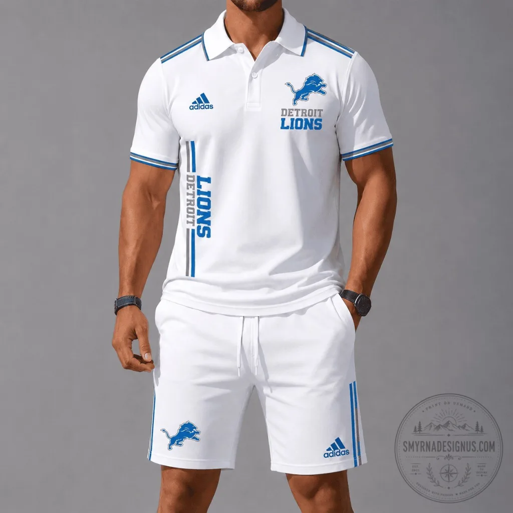Detroit Lions National Football League White Performance Polo Shirt Detroit Lions National Football League White Performance Polo Shirt