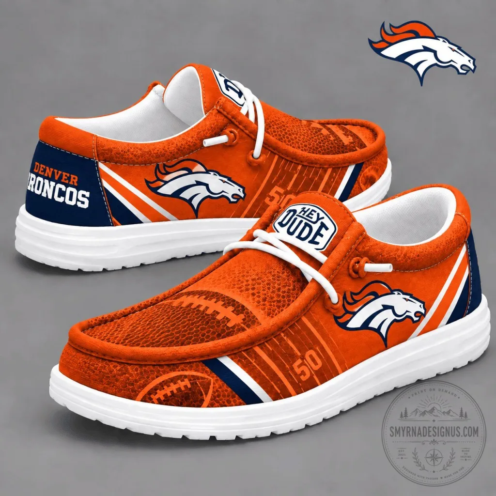 Denver Broncos Football Team Loafer Shoes Denver Broncos Football Team Loafer Shoes