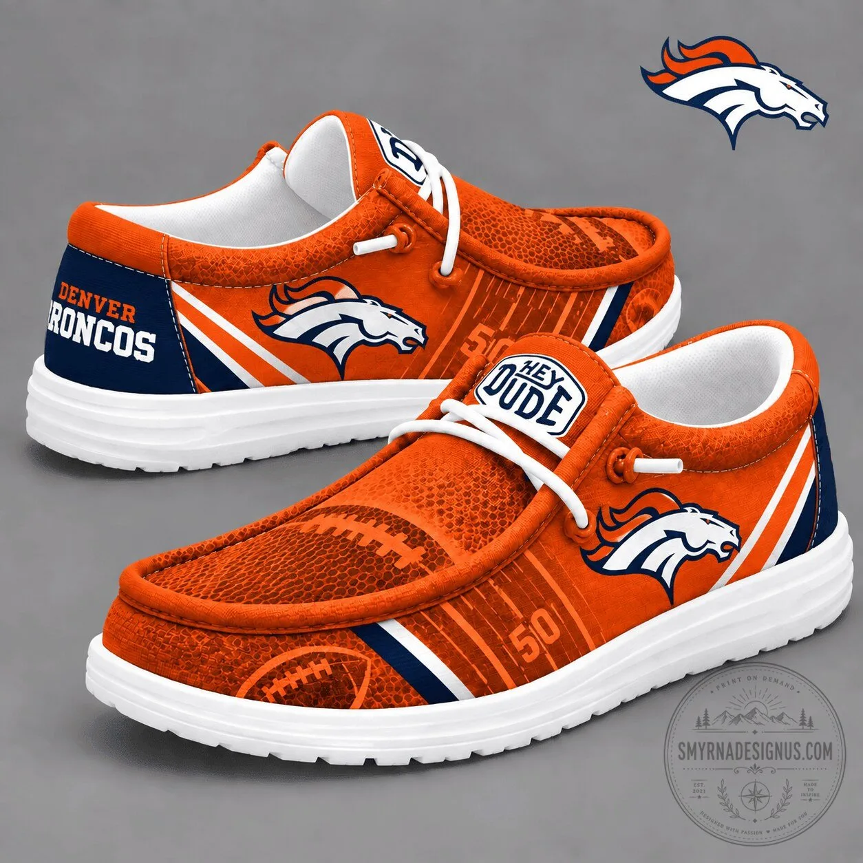 Denver Broncos Football Team Loafer Shoes 1 Denver Broncos Football Team Loafer Shoes