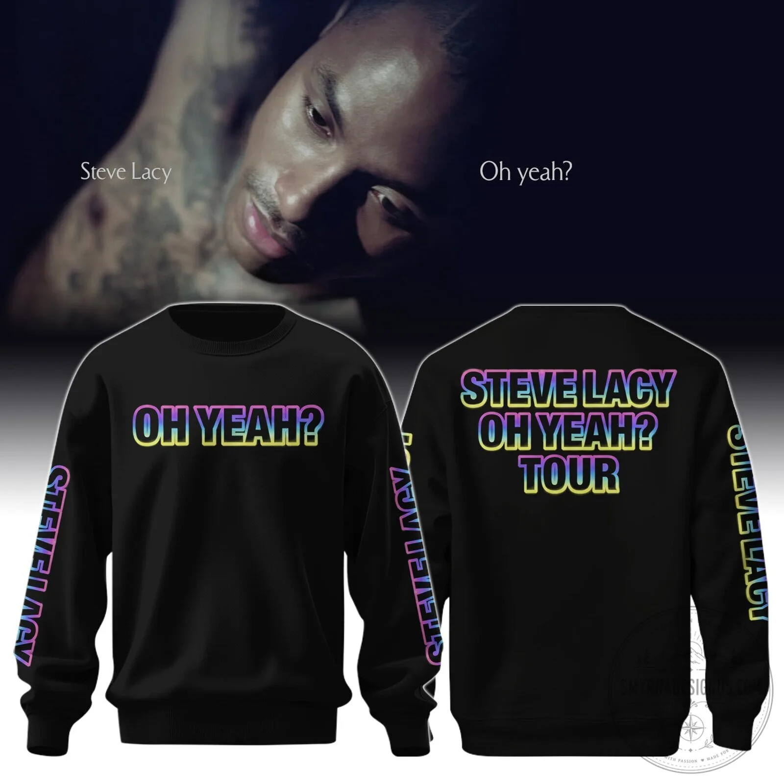 Steve Lacy Oh Yeah Tour Music Concert Black Sweatshirt