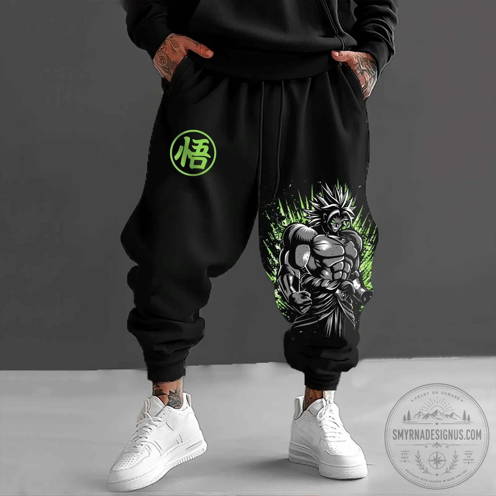 Dragon Ball Z Broly Super Saiyan Legendary Anime Character Sweatpants