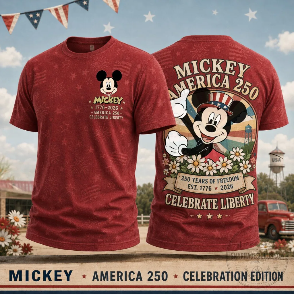 Fourth of July Texas Rangers Baseball Jersey 17 Fourth of July Mickey America 250 Years of Freedom Celebrate Liberty T-Shirt