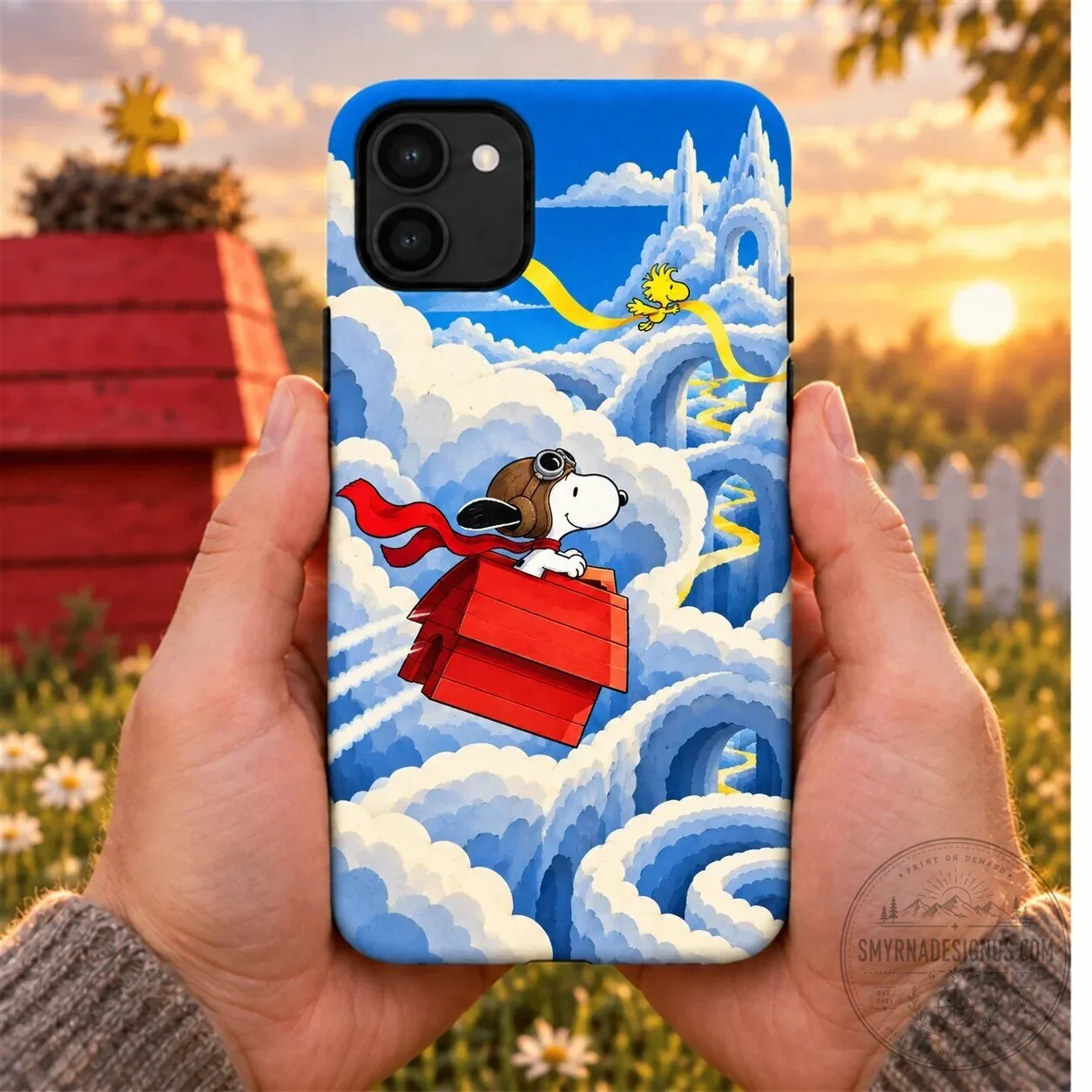Snoopy Flying Ace Cloud Labyrinth iPhone Case