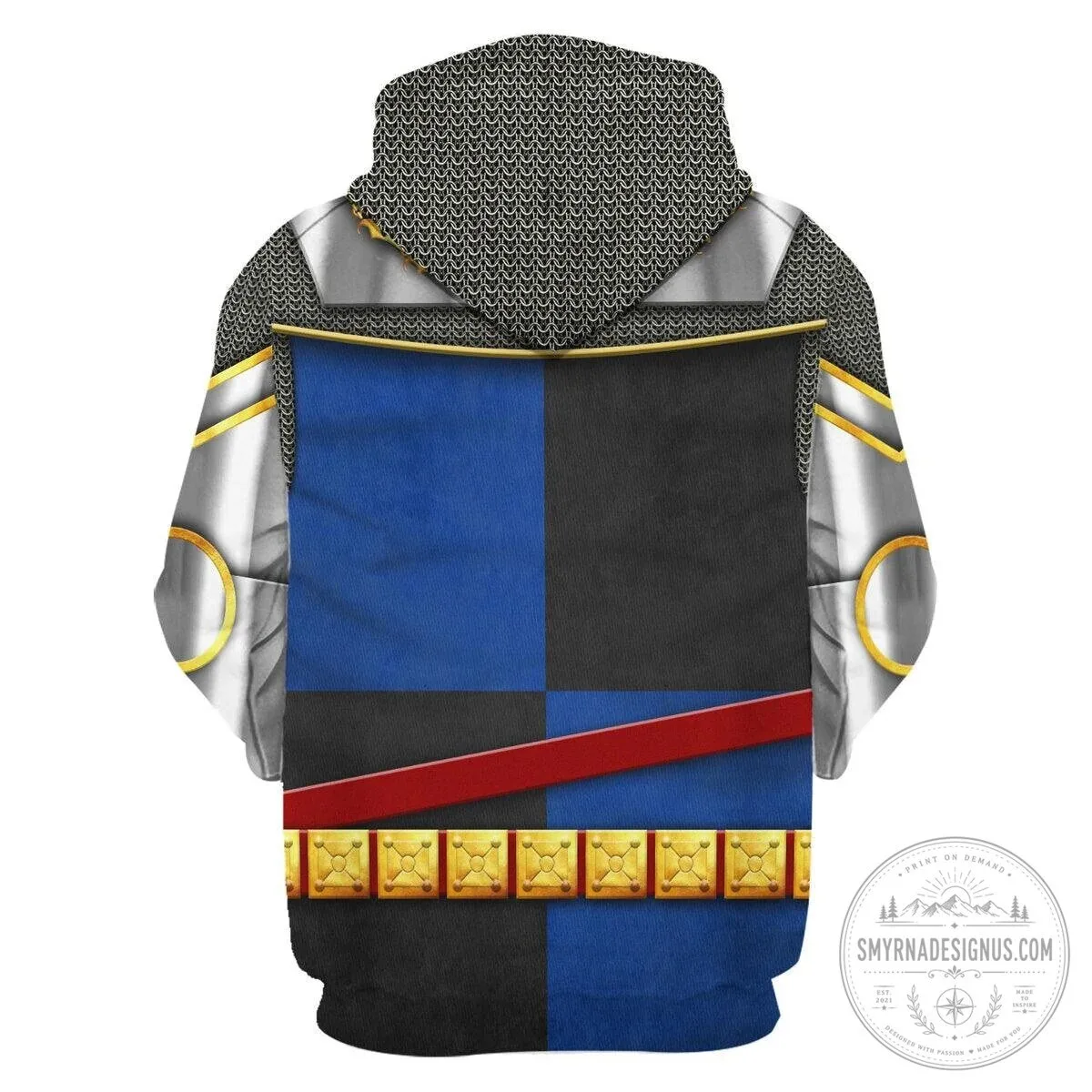 Medieval Knight Armor Costume Full Print Pullover Hoodie Sweatshirt 19 Medieval Knight Armor Costume Full Print Pullover Hoodie Sweatshirt