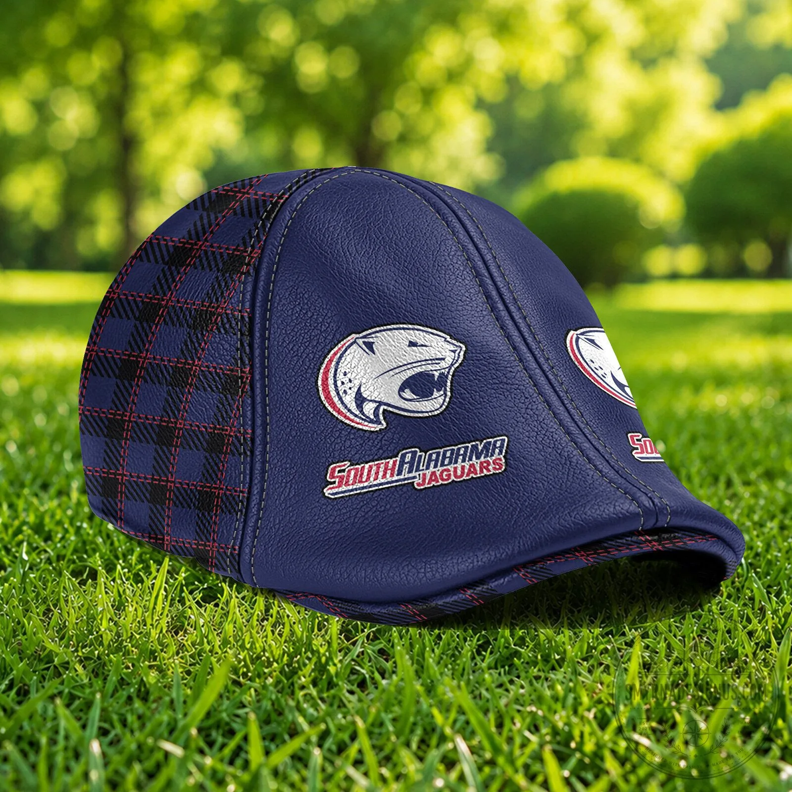 South Alabama Jaguars NCAA Custom Name Plaid Flat Cap 5 South Alabama Jaguars NCAA Custom Name Plaid Flat Cap