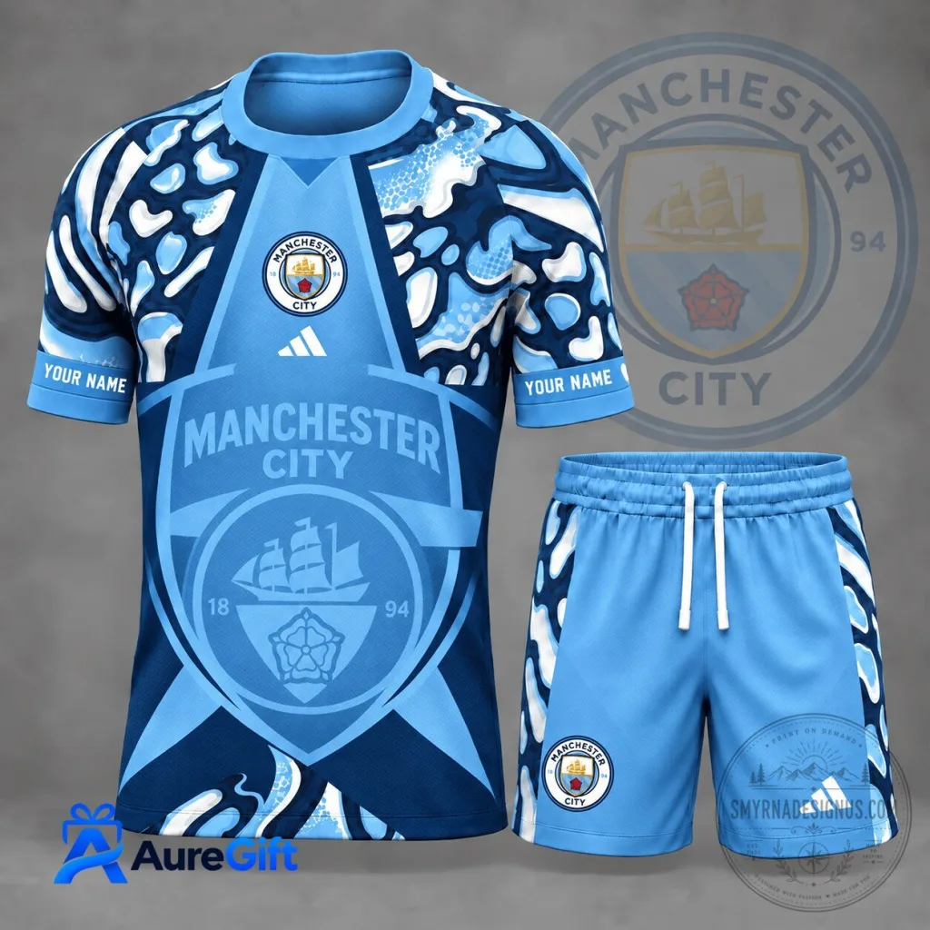 Manchester City Football Club Personalized Sky Blue Jersey Manchester City Football Club Personalized Sky Blue Jersey