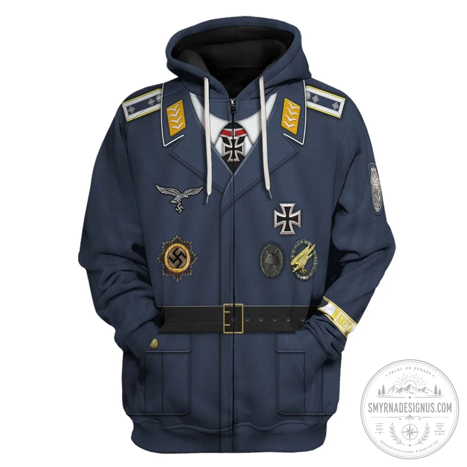 World War II German Luftwaffe Ernst Udet Generalfeldmarschall Uniform Hoodie 17 World War II German Luftwaffe Ernst Udet Generalfeldmarschall Uniform Hoodie
