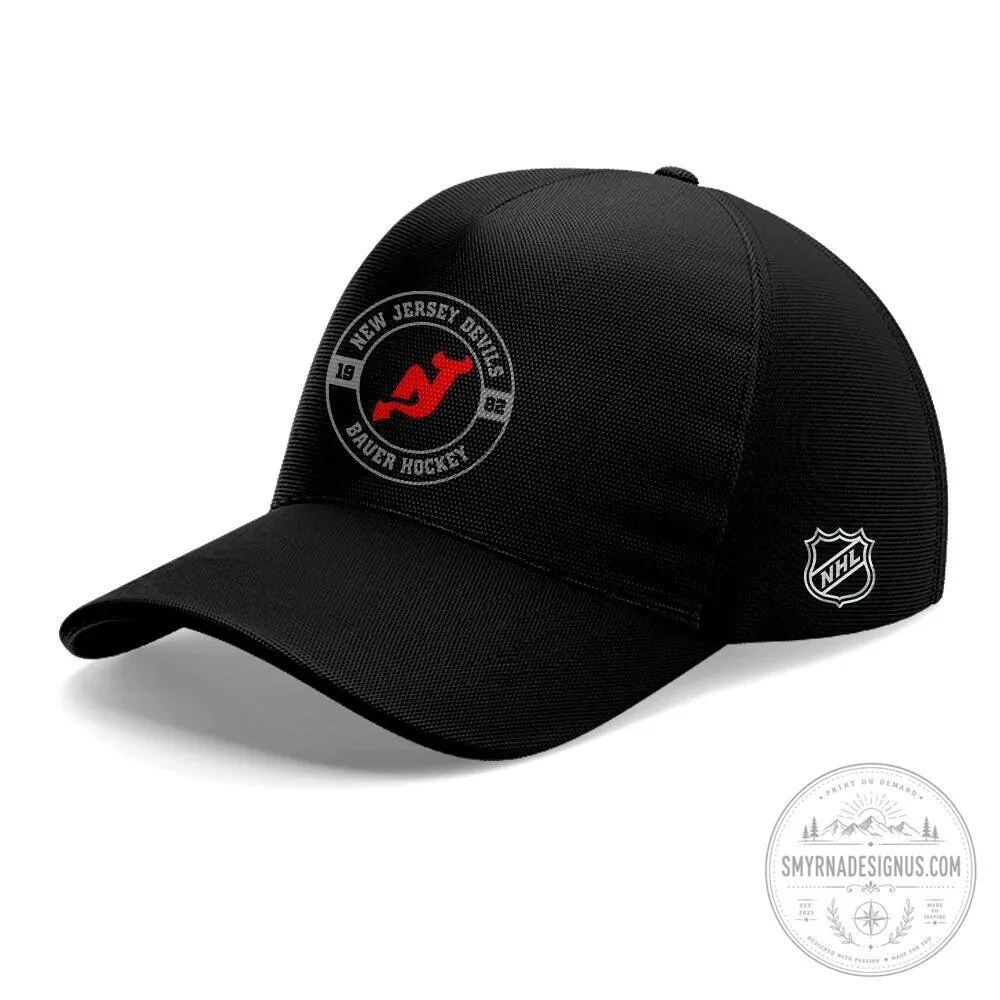 New Jersey Devils Bauer Hockey 1982 Logo Black Short Sleeve T-Shirt 5 New Jersey Devils Bauer Hockey 1982 Logo Black Short Sleeve T-Shirt