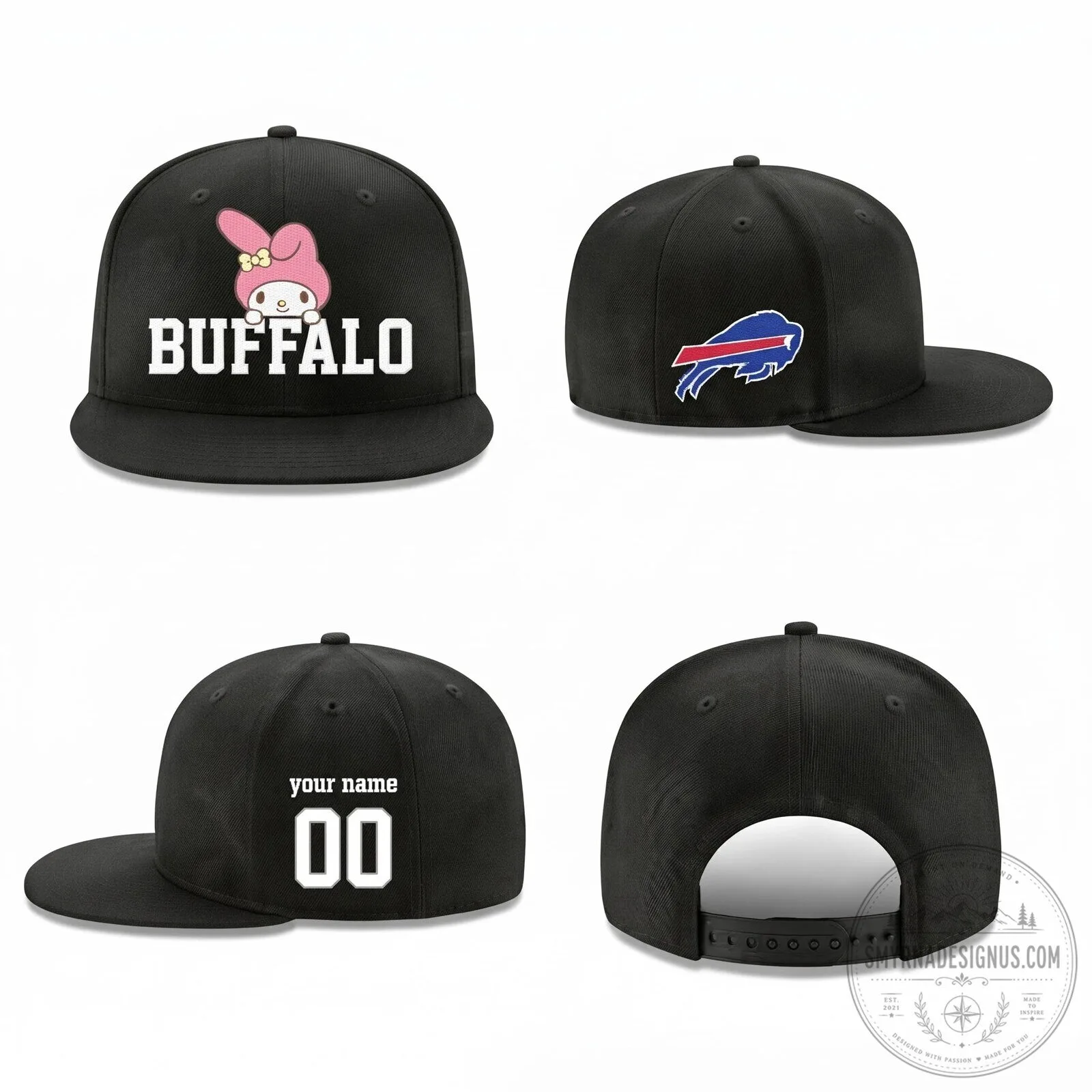 Buffalo Bills My Melody Sanrio Friends Personalized Snapback Cap Hat