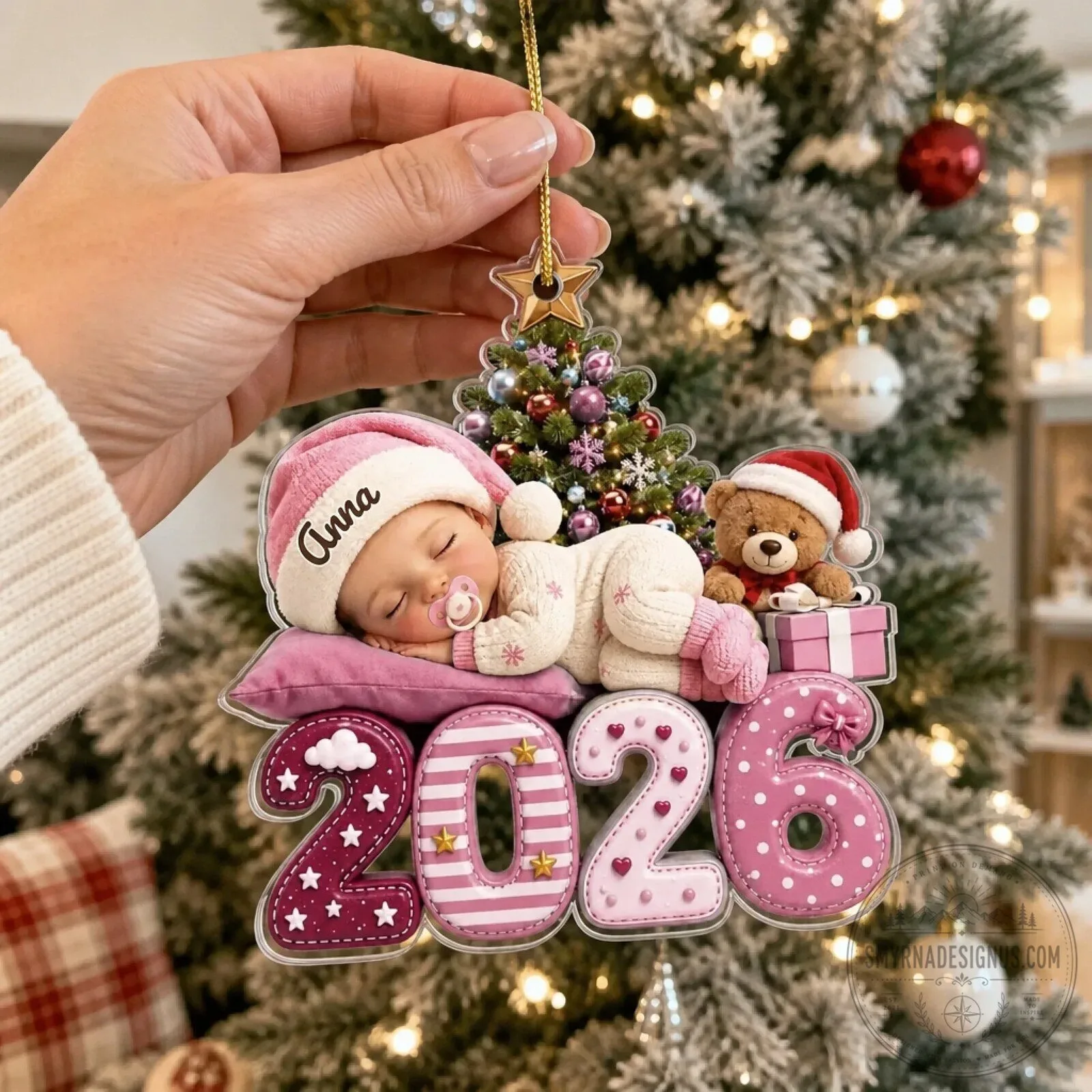 Baby First Christmas 2026 Personalized Photo Acrylic Ornament 9 Baby First Christmas 2026 Personalized Photo Acrylic Ornament