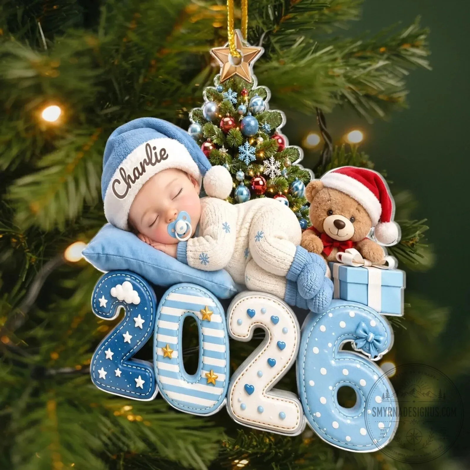 Baby First Christmas 2026 Personalized Photo Acrylic Ornament 10 Baby First Christmas 2026 Personalized Photo Acrylic Ornament