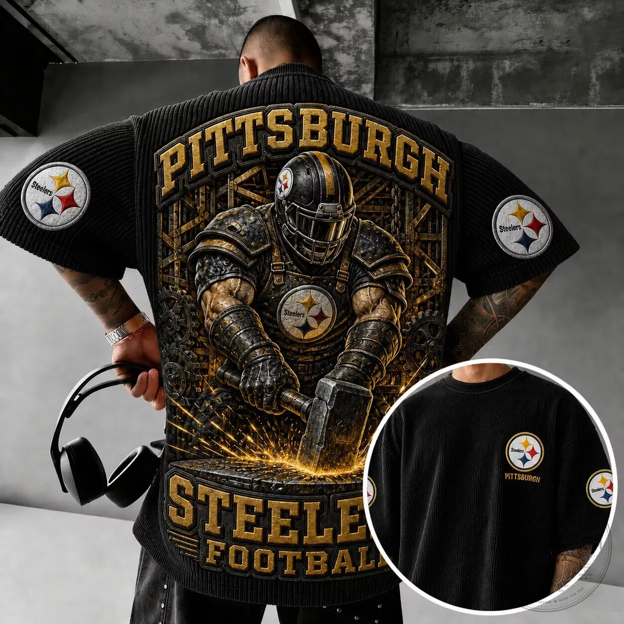 Pittsburgh Football Steelers Steel Curtain Vintage T-Shirt