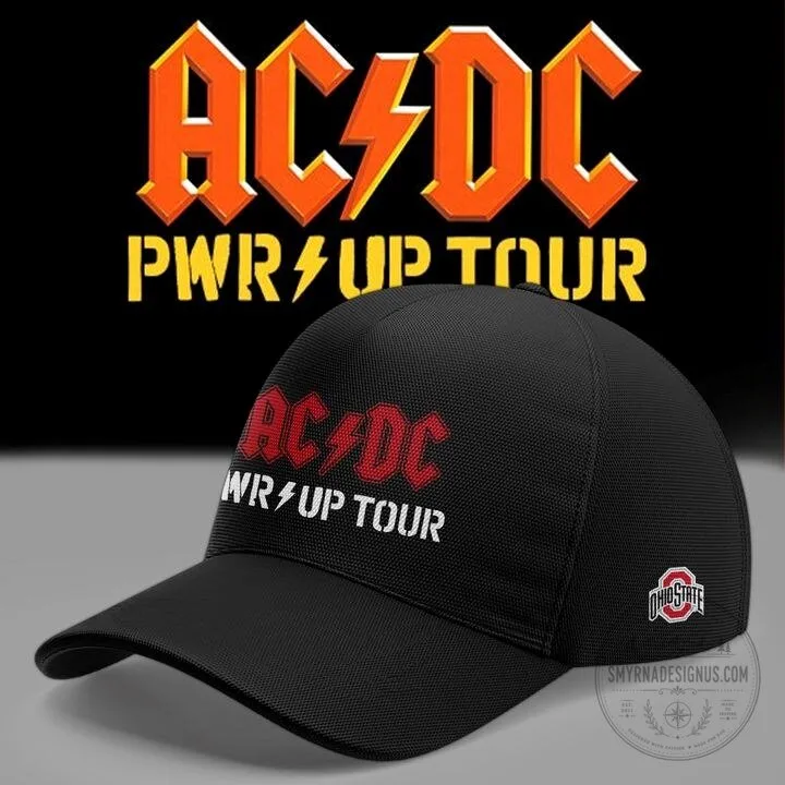 Black Hat Cap for Ohio State Football - AC/DC Power Up Tour Edition 1 Black Hat Cap for Ohio State Football - AC/DC Power Up Tour Edition