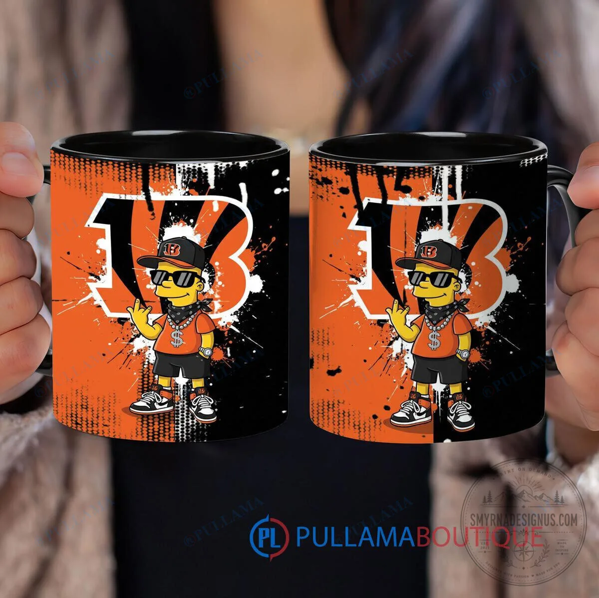 Cincinnati Bengals Bart Simpson The Simpsons Cartoon Football Fan Mug