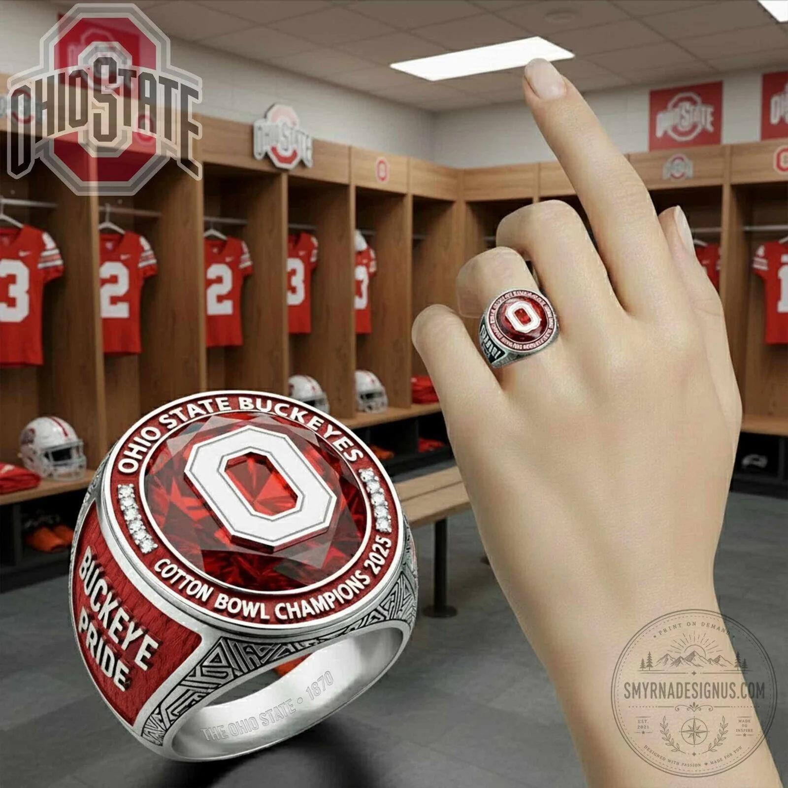 2025 Commemorative Ring for Cotton Bowl Champions - Ohio State Buckeyes