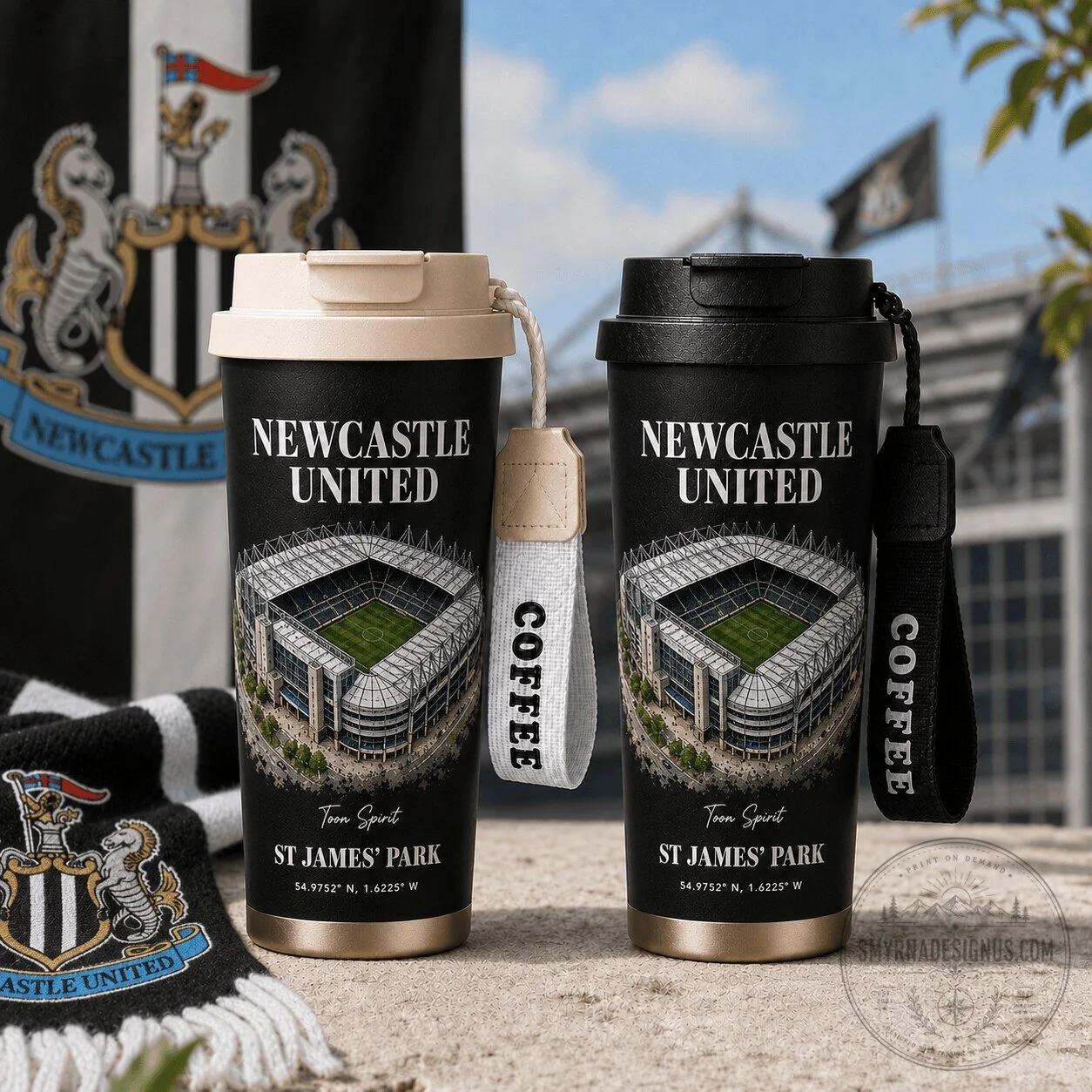 Newcastle United Football Club St James' Park Stadium Insulated Coffee Tumbler