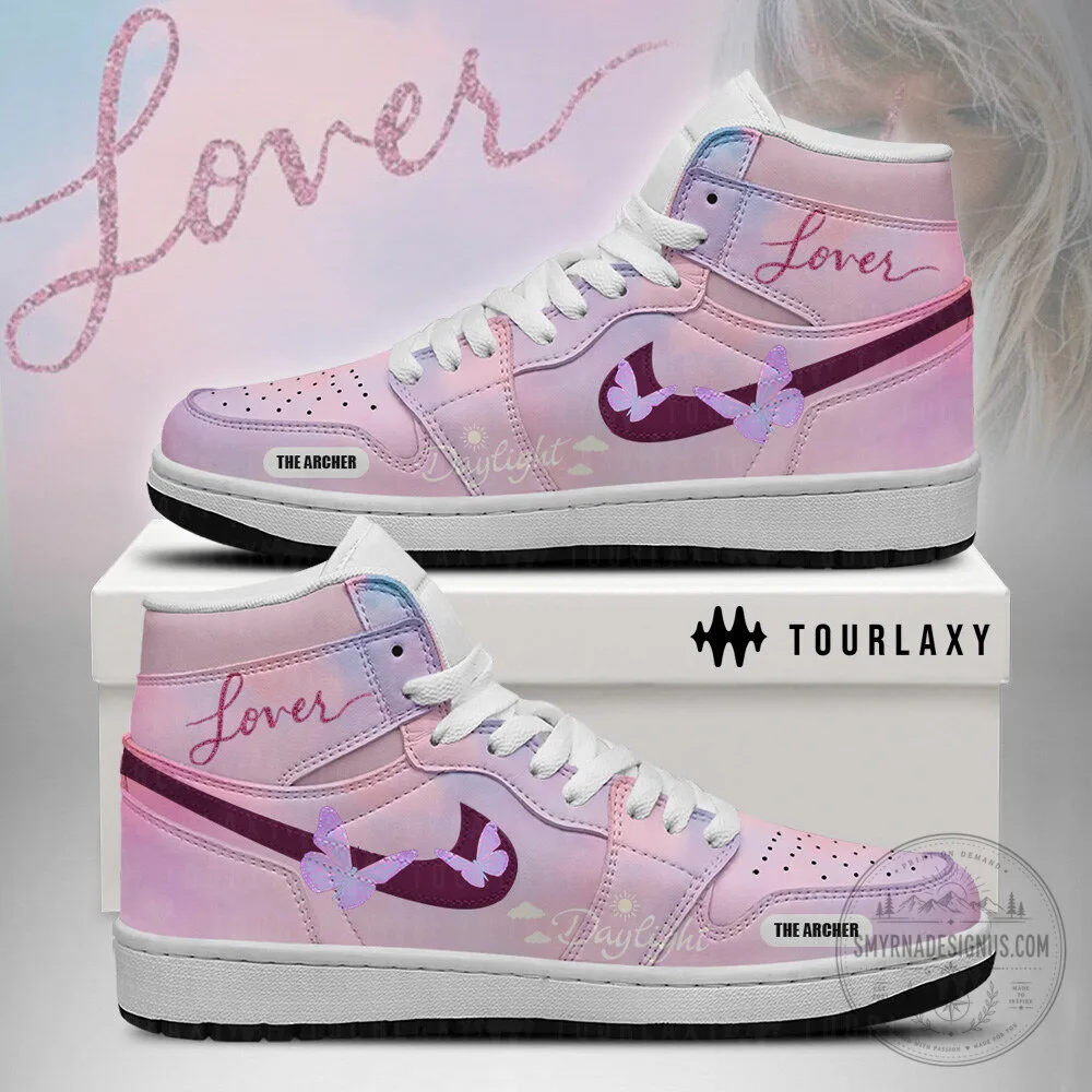 Taylor Swift Lover Album Themed High-Top Shoes