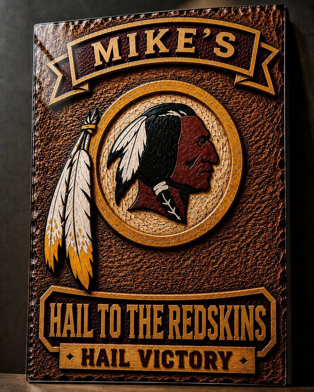 Washington Redskins Mike's Hail to the Redskins Hail Victory Wooden Wall Art 4 washington redskins mike s hail to the redskins hail victory wooden wall art gallery 1