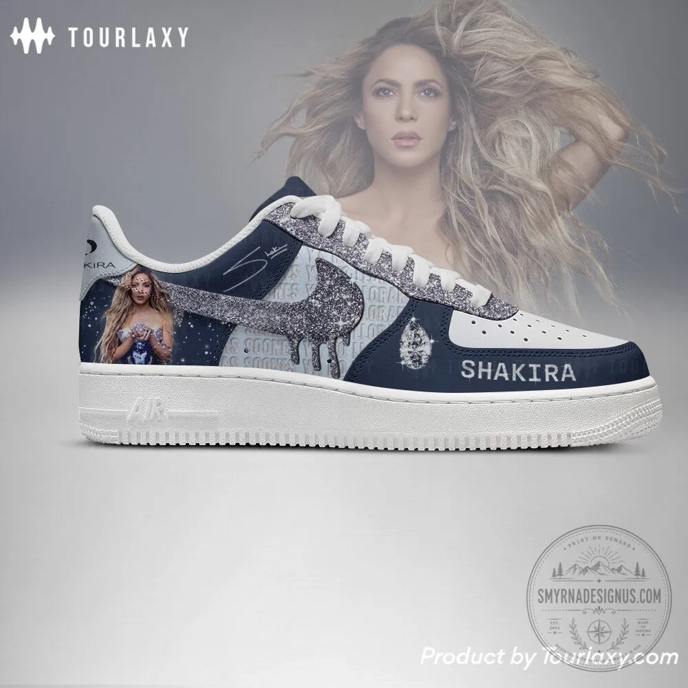 Shakira Music Artist Custom Blue and White Sneakers Shoes 5 Shakira Music Artist Custom Blue and White Sneakers Shoes