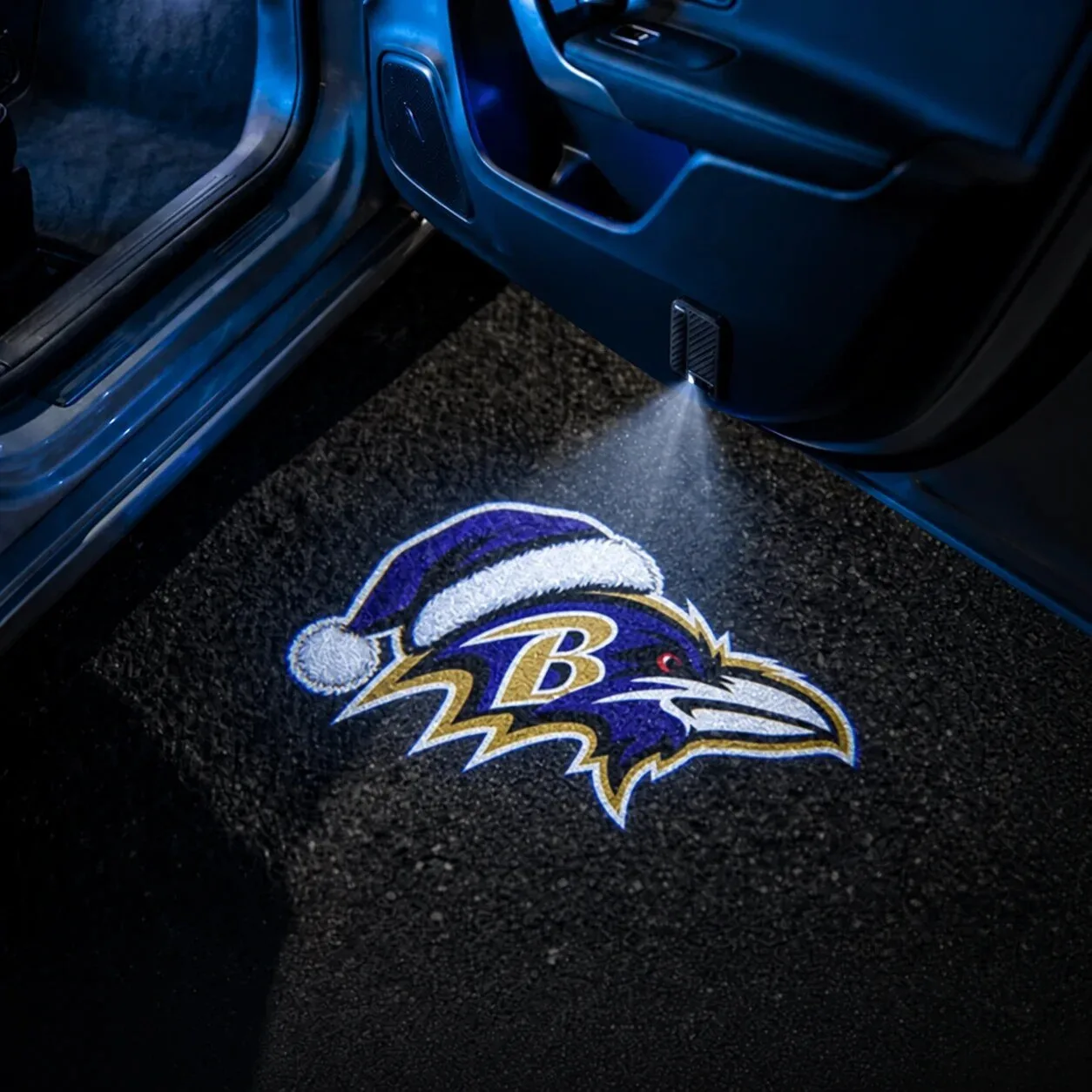 Santa Hat Car Door Projector Light for Arizona Cardinals Christmas 38 Santa Hat Car Door Projector Light for Arizona Cardinals Christmas