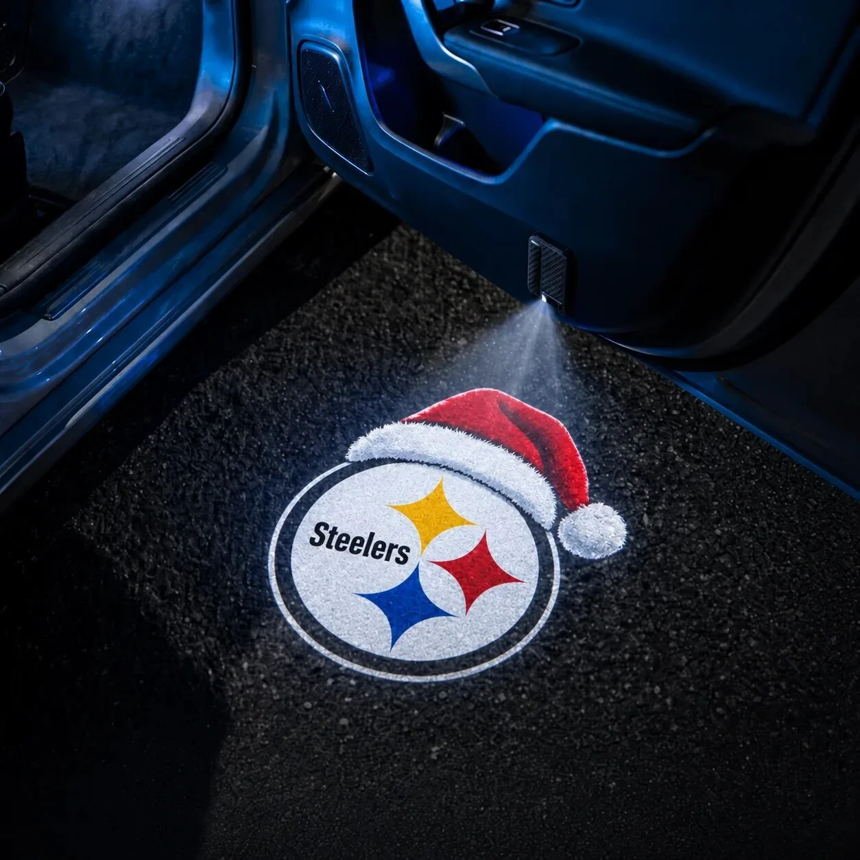 Santa Hat Car Door Projector Light for Arizona Cardinals Christmas 62 Santa Hat Car Door Projector Light for Arizona Cardinals Christmas