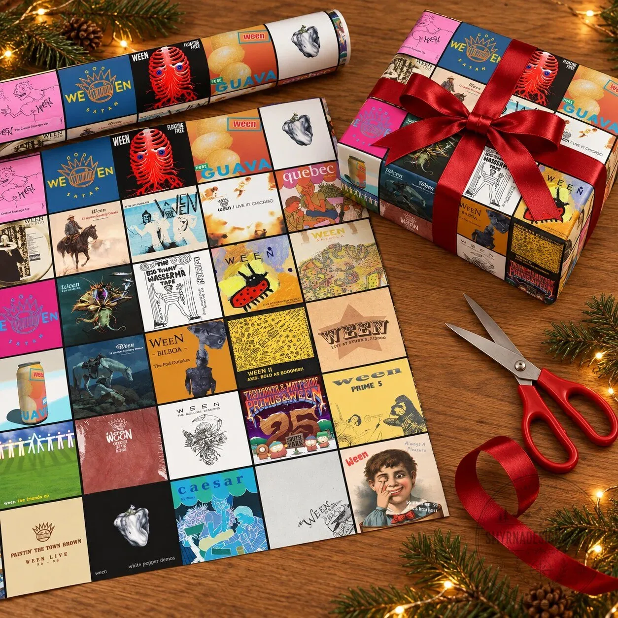 Ween Album Covers Collage Music Fan Gift Wrapping Paper Roll