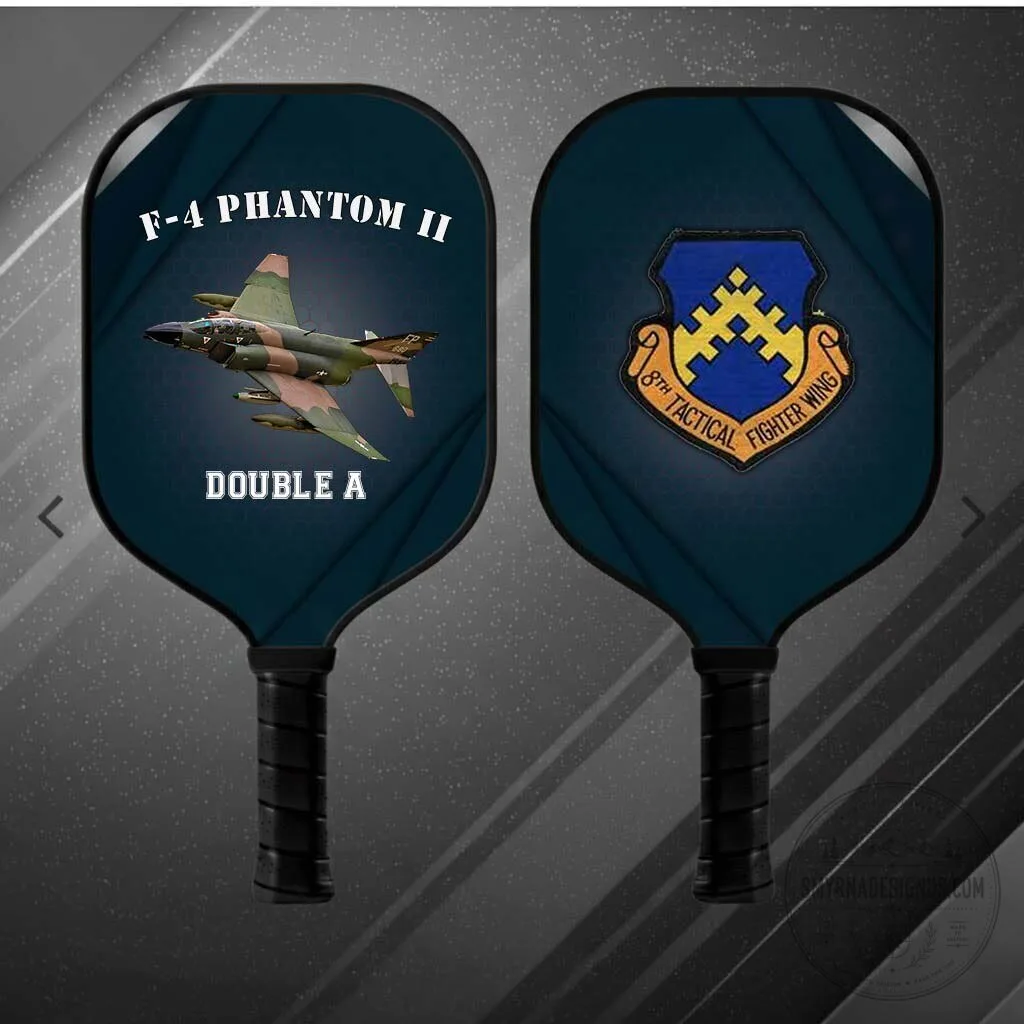 F-4 Phantom II 8th Tactical Fighter Wing Personalized Pickleball Paddle 1 F-4 Phantom II 8th Tactical Fighter Wing Personalized Pickleball Paddle