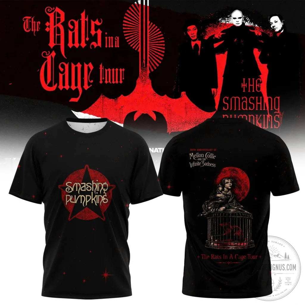 Smashing Pumpkins Mellon Collie and the Infinite Sadness Rats in a Cage Tour T-Shirt Smashing Pumpkins Mellon Collie and the Infinite Sadness Rats in a Cage Tour T-Shirt