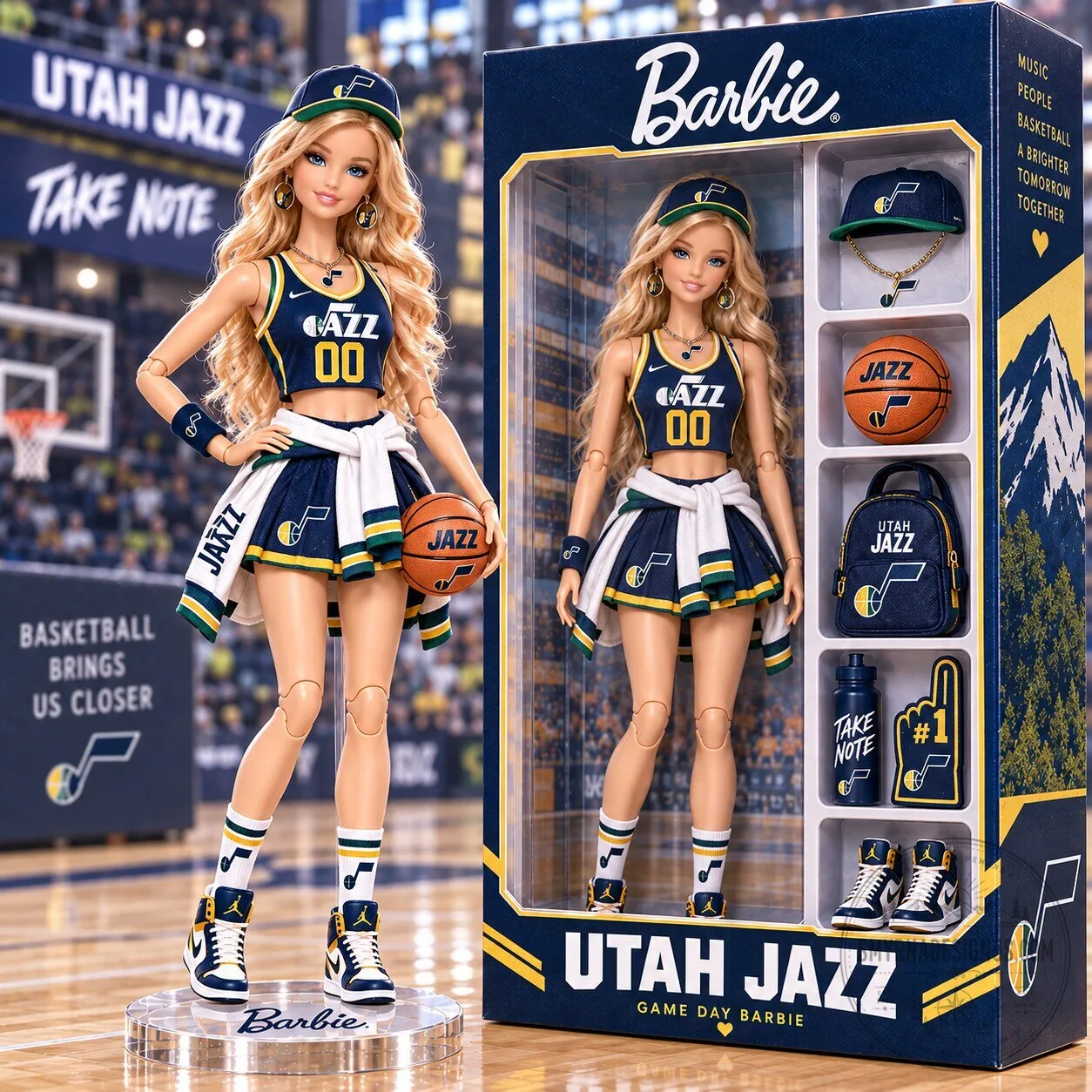 Utah Jazz Barbie Game Day Collectible Doll with Accessories