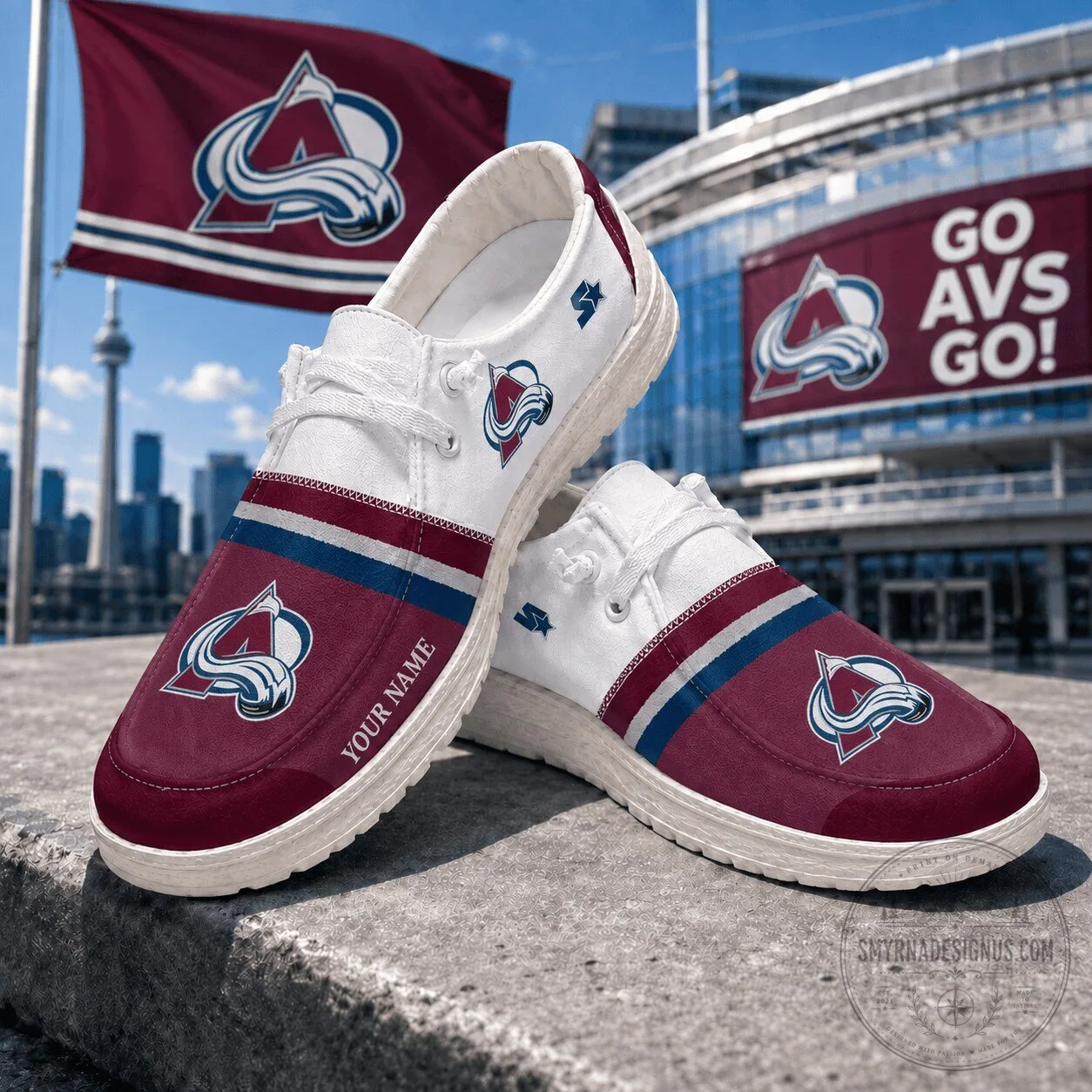 Colorado Avalanche NHL Hockey Team Personalized Fan Shoes