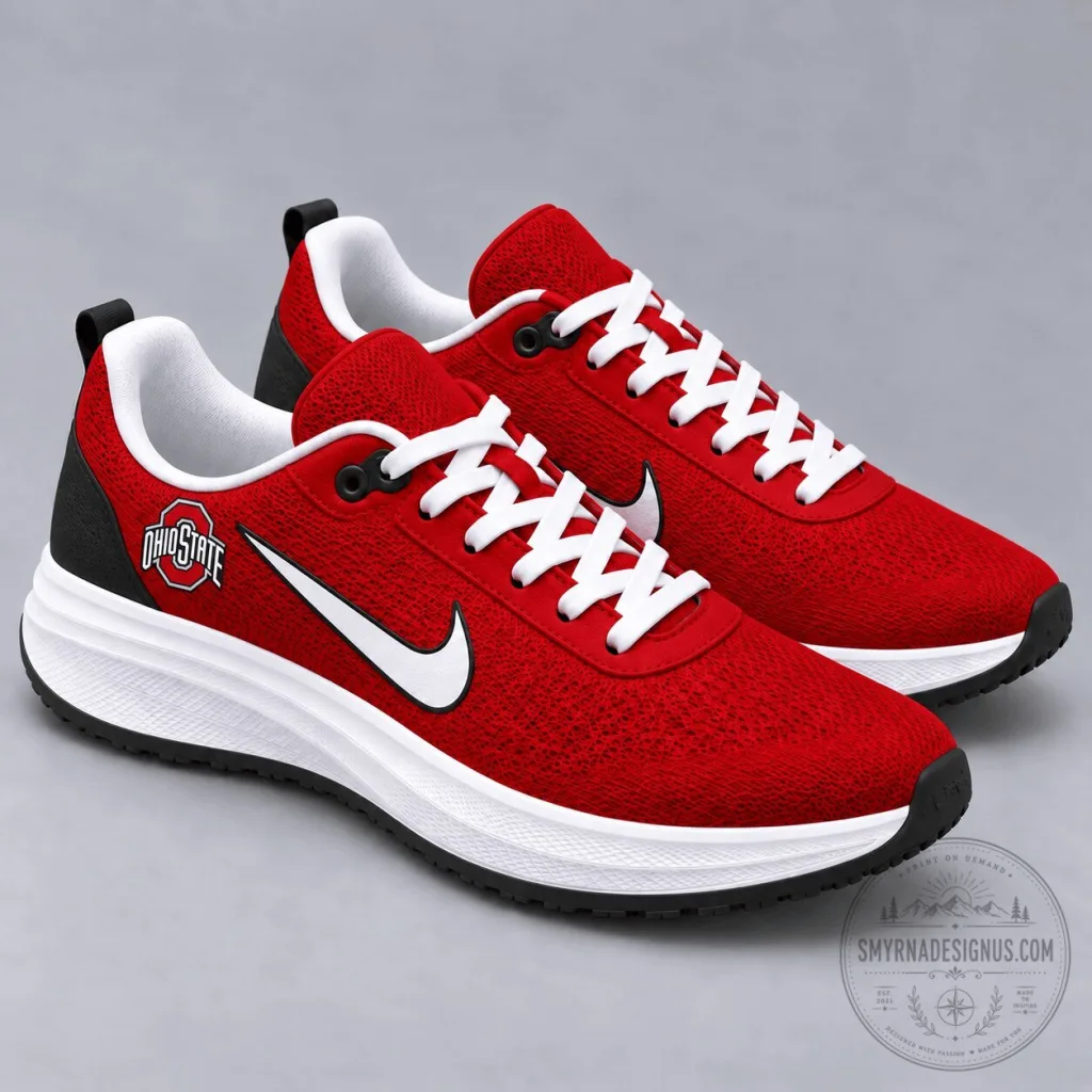 Ohio State Buckeyes NCAA Fan Edition Red Sport Sneakers Running Shoes Ohio State Buckeyes NCAA Fan Edition Red Sport Sneakers Running Shoes