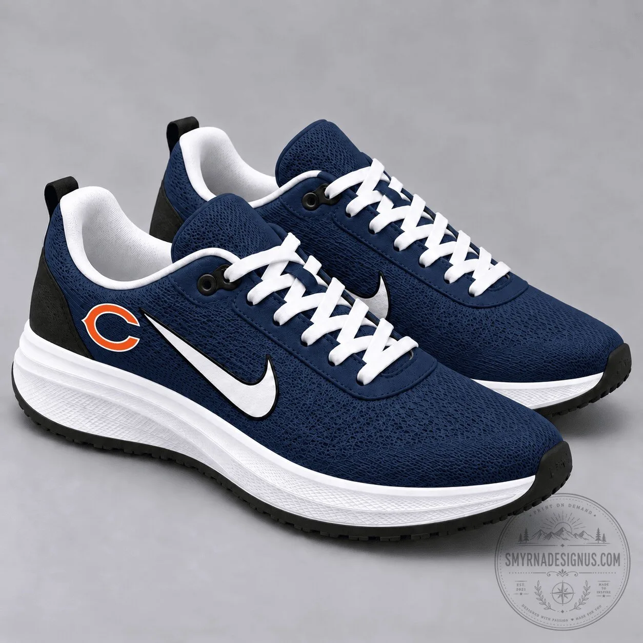 Chicago Bears National Football League Team Logo Athletic Running Shoes