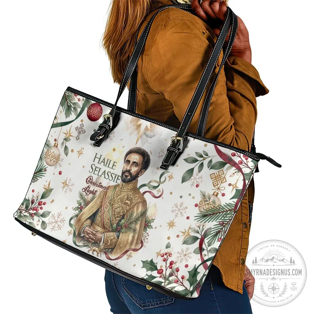Haile Selassie Christmas Light Royal Ethiopian Orthodox Vintage Style Tote Bag 7 Haile Selassie Christmas Light Royal Ethiopian Orthodox Vintage Style Tote Bag