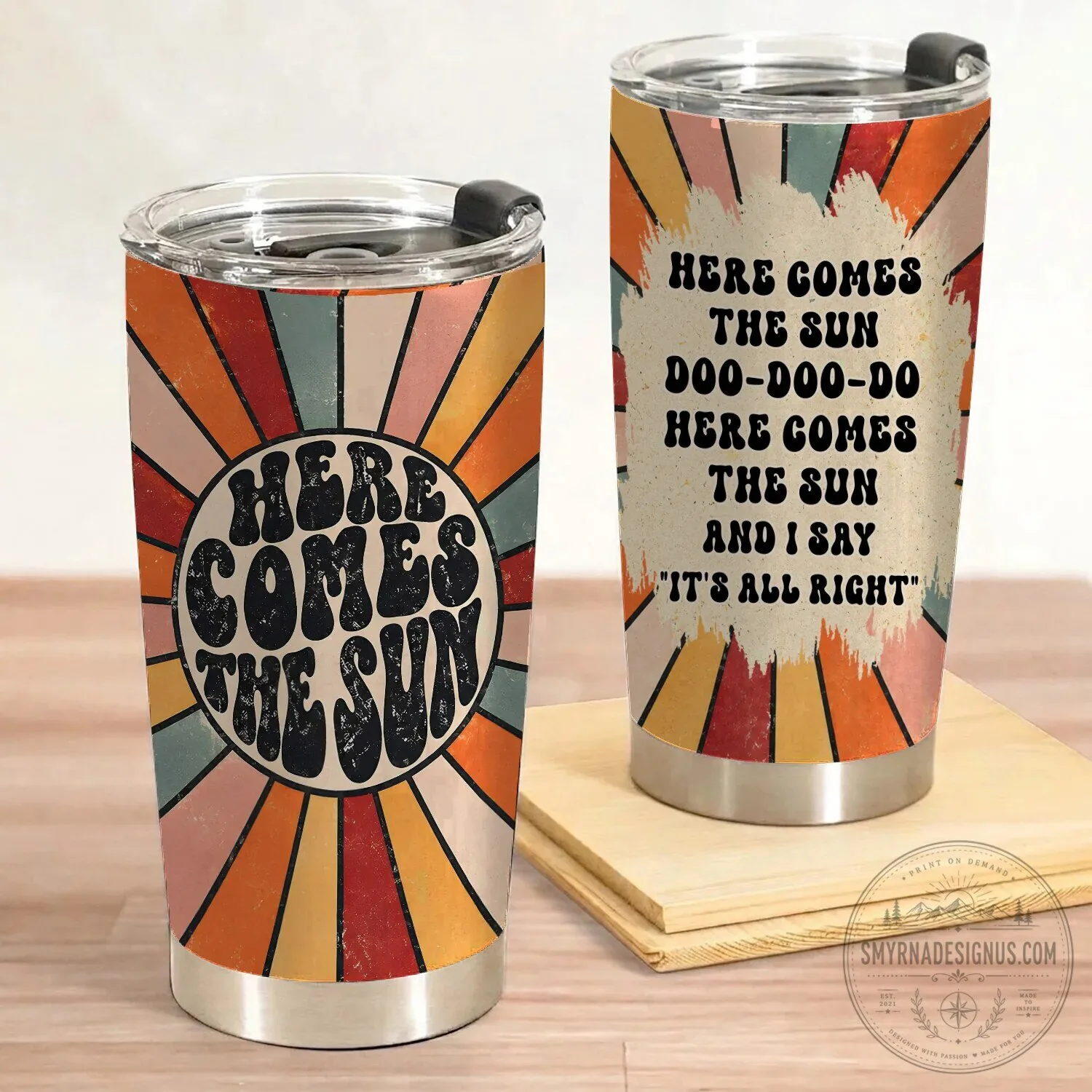The Beatles Here Comes The Sun Song Lyrics Retro Sunburst Tumbler 6 The Beatles Here Comes The Sun Song Lyrics Retro Sunburst Tumbler