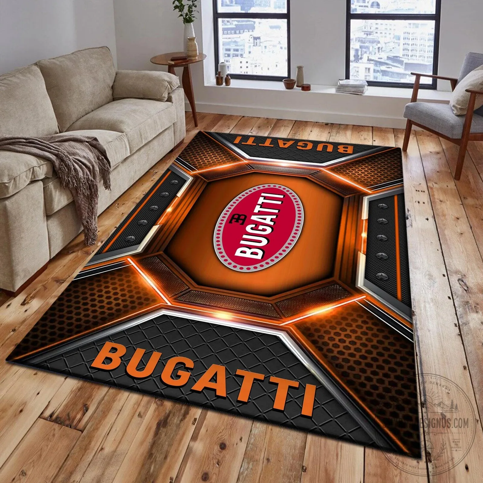 Bugatti Logo Racing Car Fan Area Rug 10 Bugatti Logo Racing Car Fan Area Rug