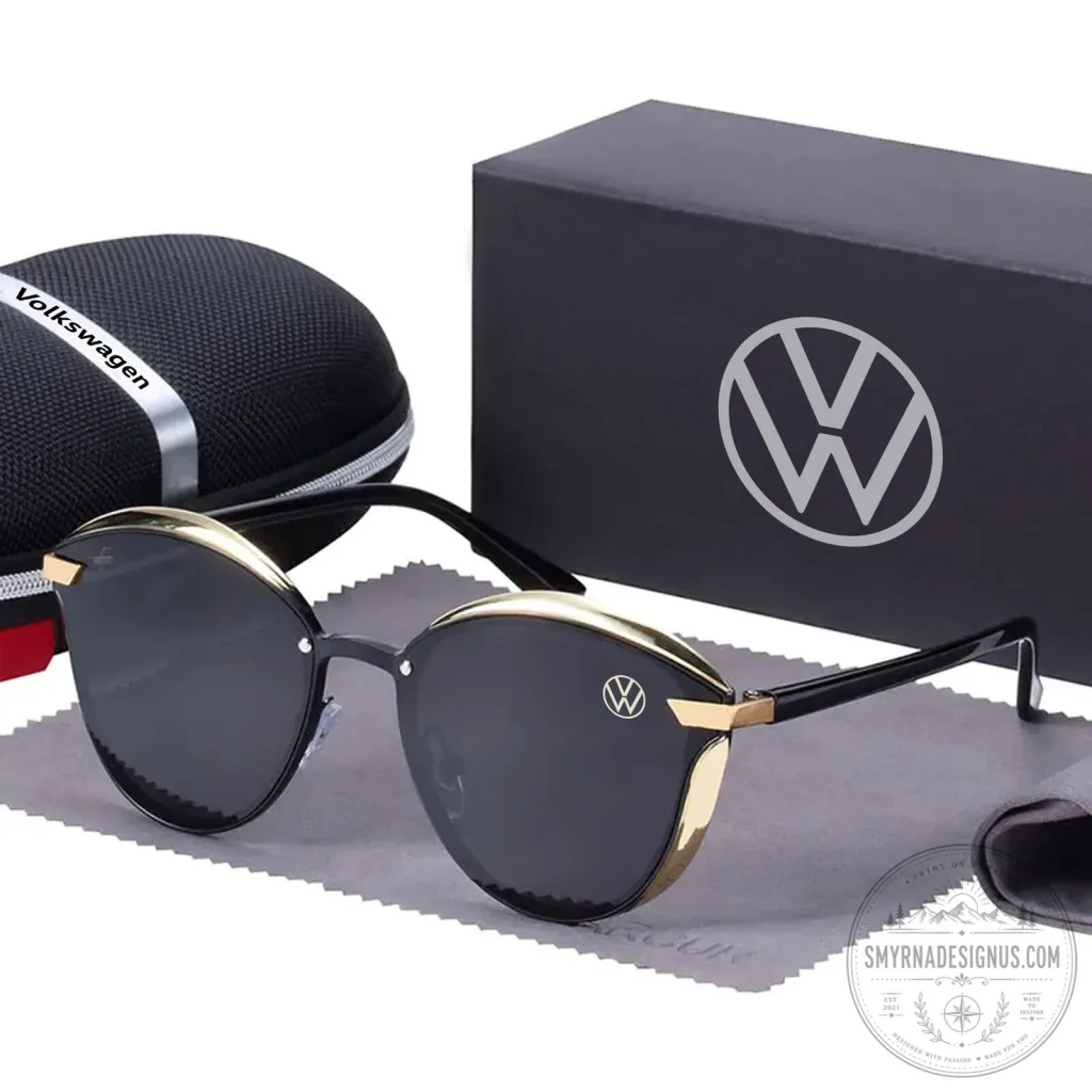 Volkswagen Cat Eye Polarized Women's Sunglasses with Gold Trim 12 Volkswagen Cat Eye Polarized Women's Sunglasses with Gold Trim