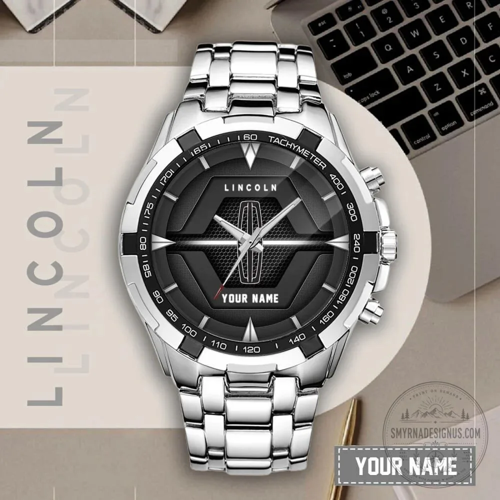 Elegant Fashion Design Watch by Lincoln Motor Company with Custom Name Feature