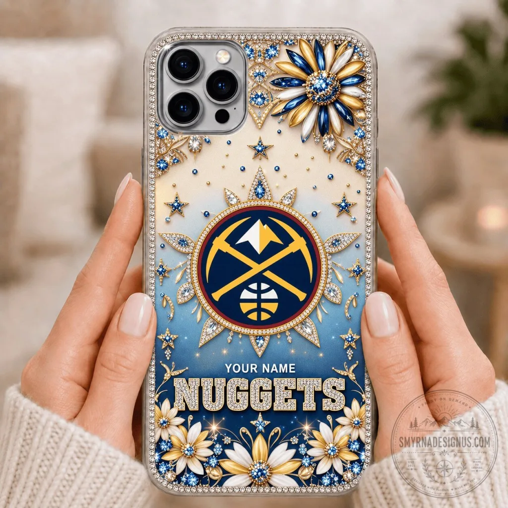 Denver Nuggets NBA Custom Name Bling Design iPhone Phone Case Denver Nuggets NBA Custom Name Bling Design iPhone Phone Case